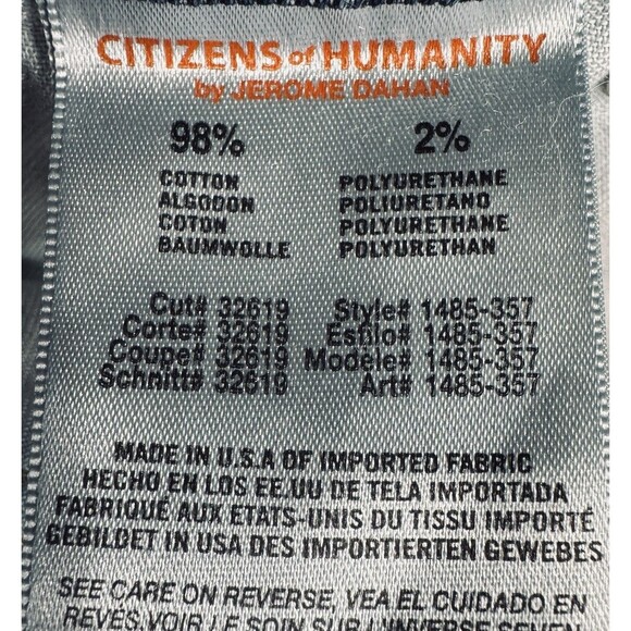 COH Citizens of Humanity Bootcut Jeans 31 Blue Hemmed Low Waist Denim Womens - Picture 5 of 12